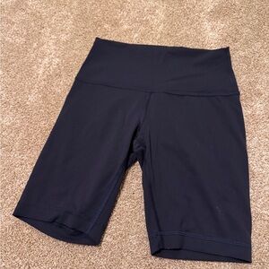 Lululemon navy High-Waisted 6” Biker Shorts